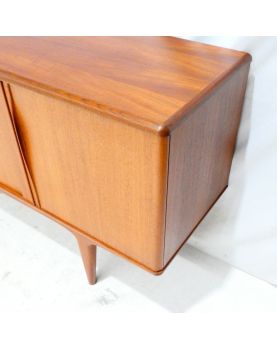 French Scandinavian Style Sideboard 3 Doors 1 Drawer and 1 Flap in Trompe l'Oeil in the Style of Johannes ANDERSEN