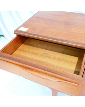 French Scandinavian Style Sideboard 3 Doors 1 Drawer and 1 Flap in Trompe l'Oeil in the Style of Johannes ANDERSEN
