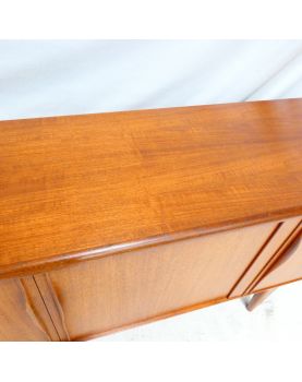 French Scandinavian Style Sideboard 3 Doors 1 Drawer and 1 Flap in Trompe l'Oeil in the Style of Johannes ANDERSEN