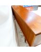 French Scandinavian Style Sideboard 3 Doors 1 Drawer and 1 Flap in Trompe l'Oeil in the Style of Johannes ANDERSEN