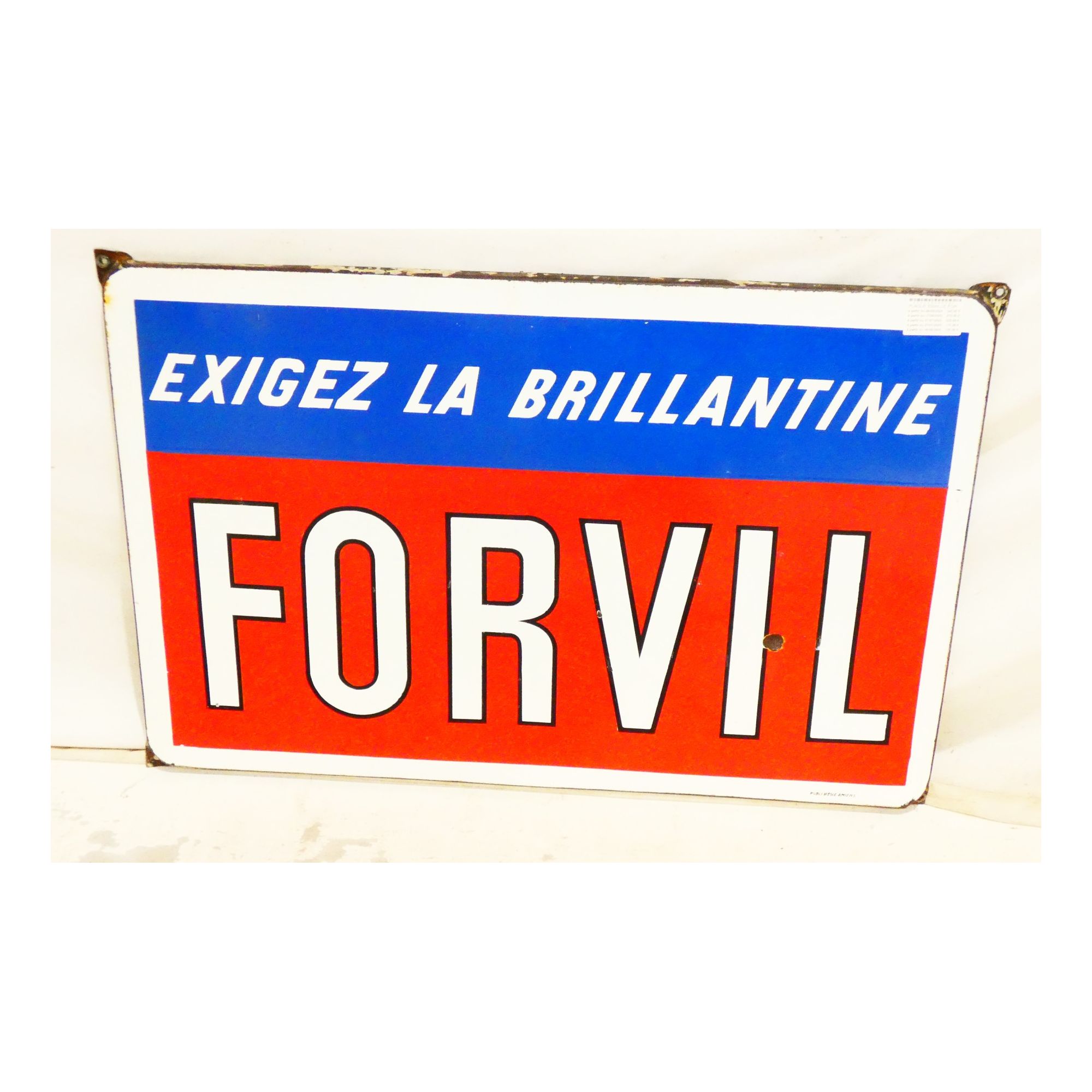 Grande Plaque Emaillée FORVIL Grande Plaque Emaillée FORVIL