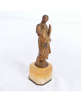 Petit Sceau Sujet de Femme en Bronze sur Support