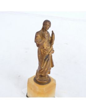 Small Bronze Seal of a Woman on a Support