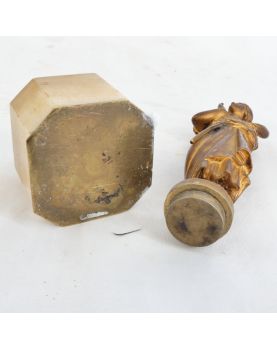 Small Bronze Seal of a Woman on a Support
