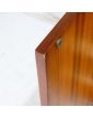 Bookcase 2 Doors Sliding with Transformed Interior Metal Feet Black