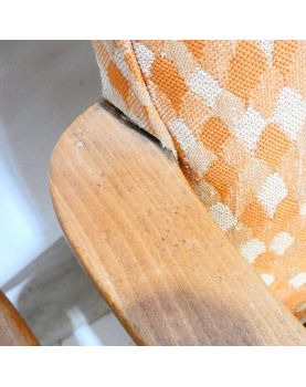 Paire de Fauteuils Tissu Orange PARKER KNOLL