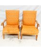 Paire de Fauteuils Tissu Orange PARKER KNOLL