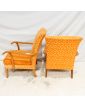 Paire de Fauteuils Tissu Orange PARKER KNOLL