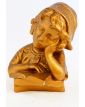 Golden Bust of a Little Girl Reading