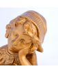 Golden Bust of a Little Girl Reading