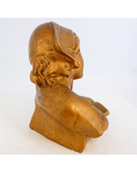 Golden Bust of a Little Girl Reading