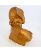 Golden Bust of a Little Girl Reading