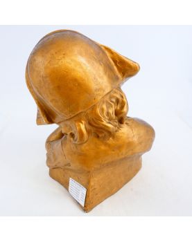 Golden Bust of a Little Girl Reading