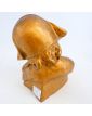 Golden Bust of a Little Girl Reading