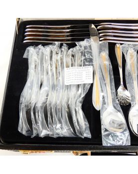 ROYAL BESTECKE Silver Metal Cutlery Set in its Case