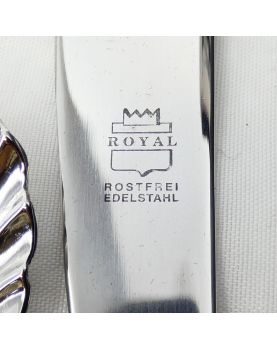 ROYAL BESTECKE Silver Metal Cutlery Set in its Case