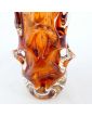 Vase en Verre Pressé Couleur Ambre