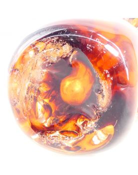 Vase en Verre Pressé Couleur Ambre