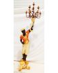 Large Polychrome Torch Subject with 10 Lamps