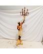 Large Polychrome Torch Subject with 10 Lamps