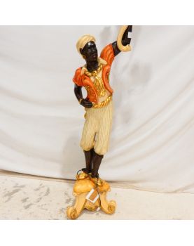 Large Polychrome Torch Subject with 10 Lamps