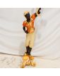 Large Polychrome Torch Subject with 10 Lamps