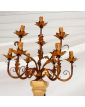 Large Polychrome Torch Subject with 10 Lamps