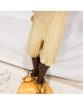 Large Polychrome Torch Subject with 10 Lamps