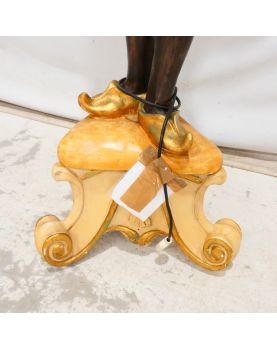 Large Polychrome Torch Subject with 10 Lamps