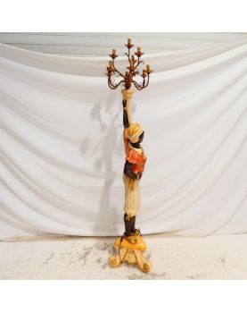 Large Polychrome Torch Subject with 10 Lamps