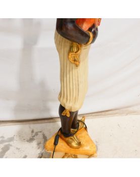 Large Polychrome Torch Subject with 10 Lamps