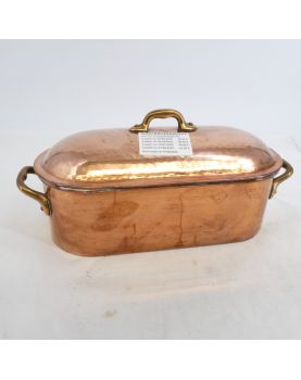 Small Tinned Copper Fish Pot