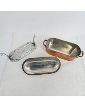 Small Tinned Copper Fish Pot