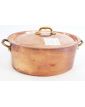 Oval Tinned Copper Casserole Dish