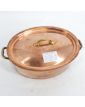 Oval Tinned Copper Casserole Dish