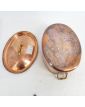 Oval Tinned Copper Casserole Dish