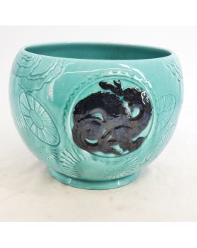Orchies Earthenware Planter with Dragon Decor