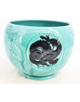 Orchies Earthenware Planter with Dragon Decor