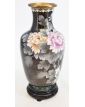 Asian Cloisonné Vase with Wooden Stand
