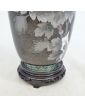 Asian Cloisonné Vase with Wooden Stand