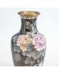 Asian Cloisonné Vase with Wooden Stand