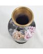 Asian Cloisonné Vase with Wooden Stand