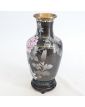 Asian Cloisonné Vase with Wooden Stand