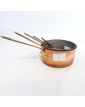Set of 5 Copper Pans with Brass Handles