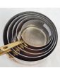Set of 5 Copper Pans with Brass Handles