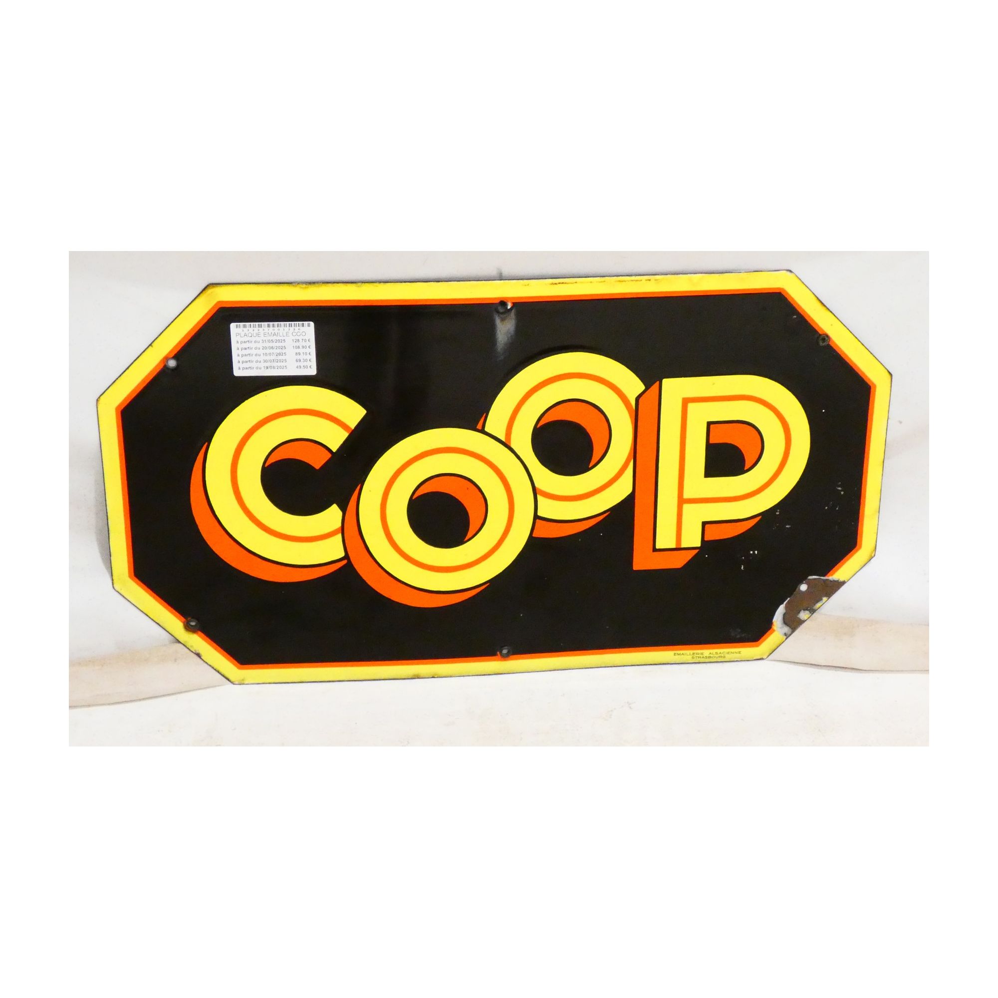 Plaque Émaillé Coop Plaque Émaillé Coop