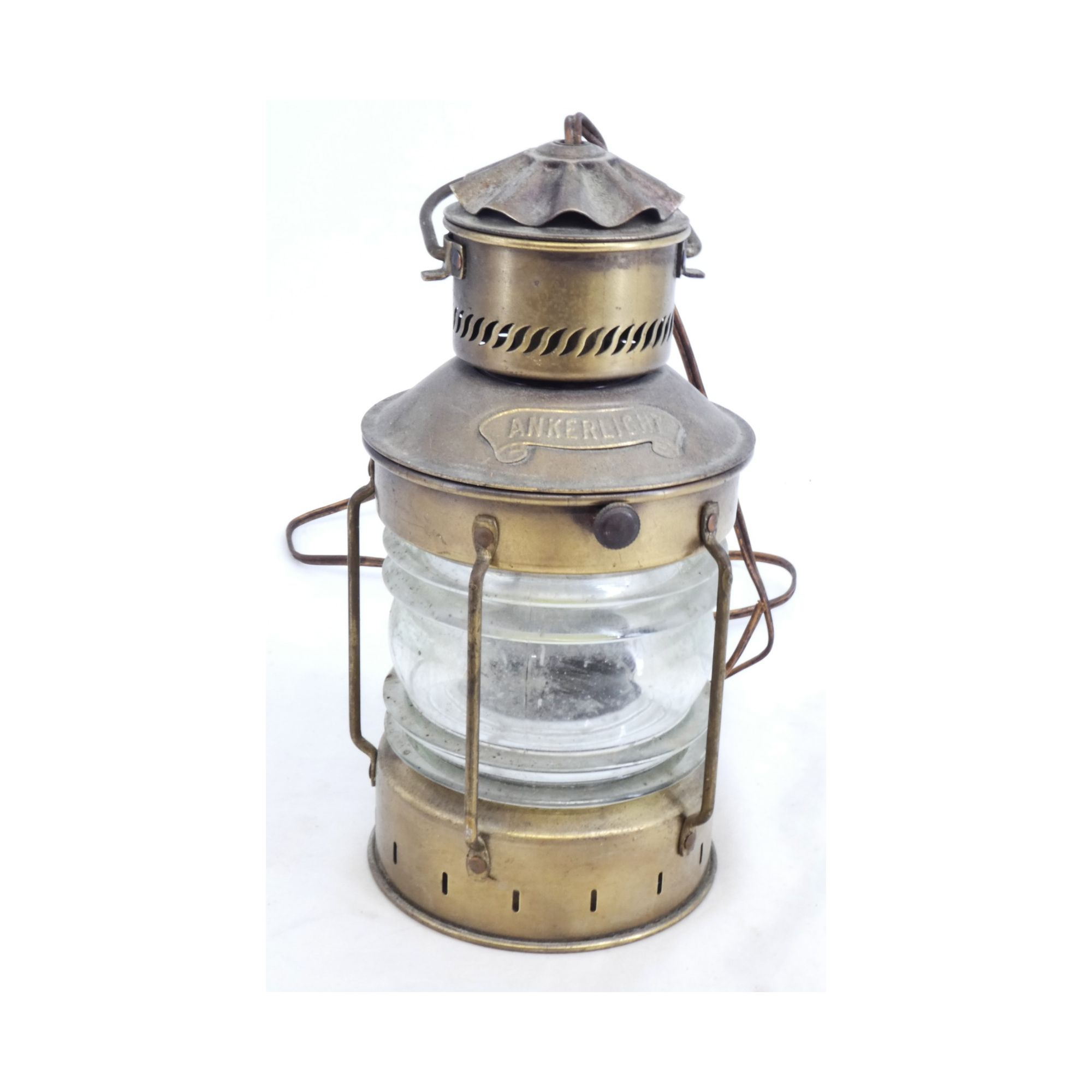 Antique Copper and Brass Marine Lantern / Ankerli Marine Lamp Antique Copper and Brass Marine Lantern / Ankerli Marine Lamp
