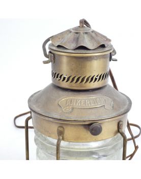 Antique Copper and Brass Marine Lantern / Ankerli Marine Lamp