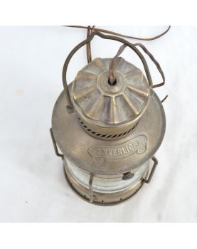 Ancien Fanal Marin en Cuivre et Laiton / Lampe de Marine Ankerli