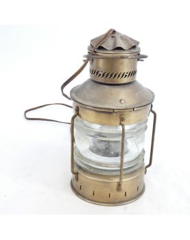Ancien Fanal Marin en Cuivre et Laiton / Lampe de Marine Ankerli